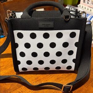 Kate Spade Black and White Polka Dot Crossbody Bag